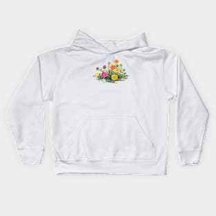 October 16th birthday flower Kids Hoodie